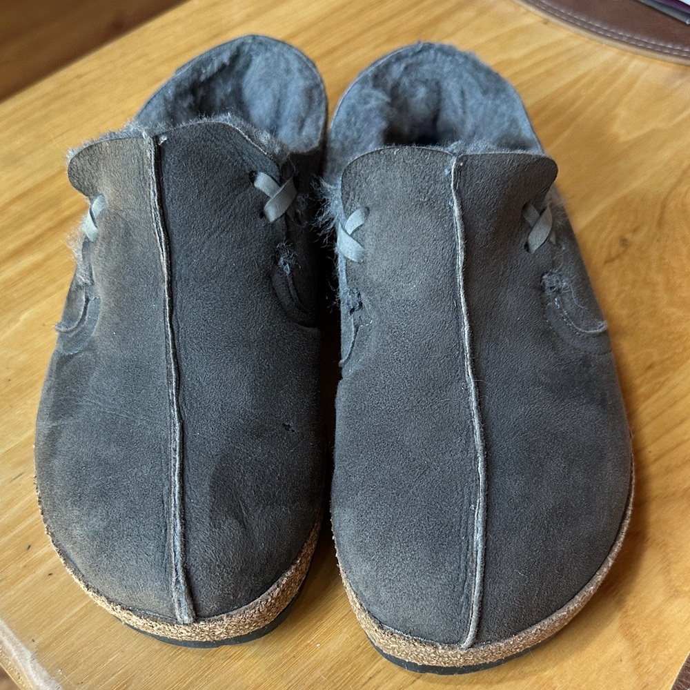 Haflinger Saskatchewan Suede Shearling-Lined Mules